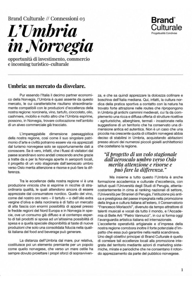 Connessioni 03, L'Umbria in Norvegia, pagina di giornale